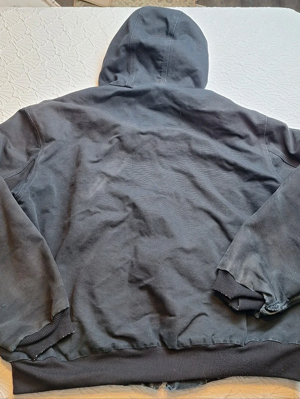 VINTAGE Distressed Carhartt Canvas Quilt Hooded Duck Jacket Men’s 2XL - Picture 7 of 7
